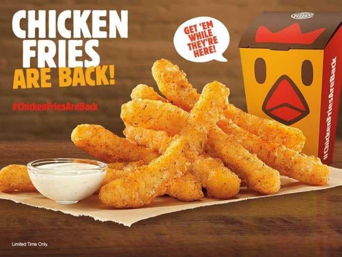 Burger King is putting chicken fries on the menu for good