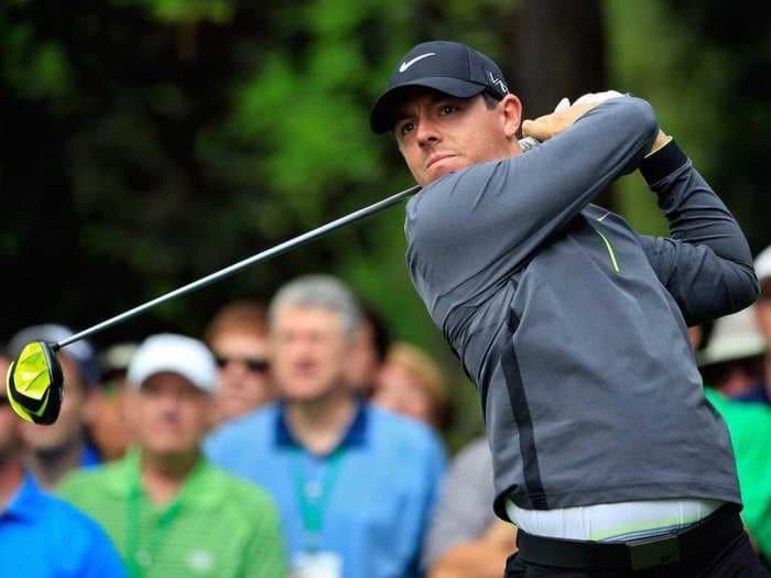 It's pouring rain in Augusta, which makes Rory McIlroy an even bigger favorite to win the Masters