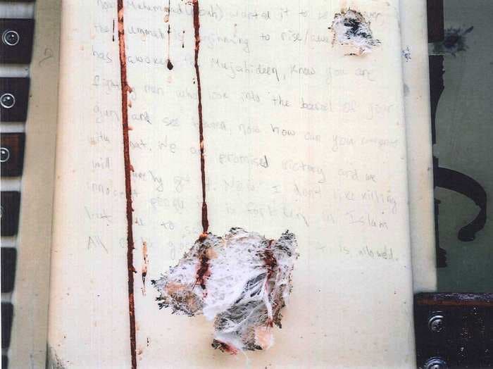 This bloody note was one of the most crucial pieces of evidence against Boston Marathon Bomber Dzhokhar Tsarnaev 