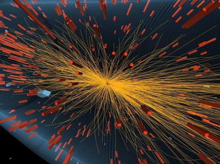 Here's what happens when two proton beams collide at nearly the speed of light