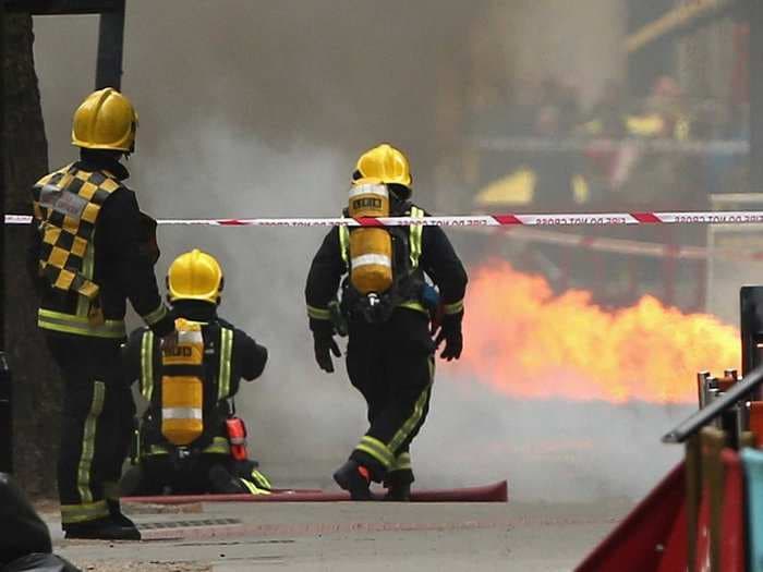 There is a theory that huge fire in London is linked to the &#163;200 million jewellery heist