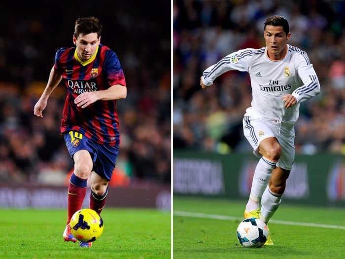 Here's how soccer superstars Ronaldo and Messi match up