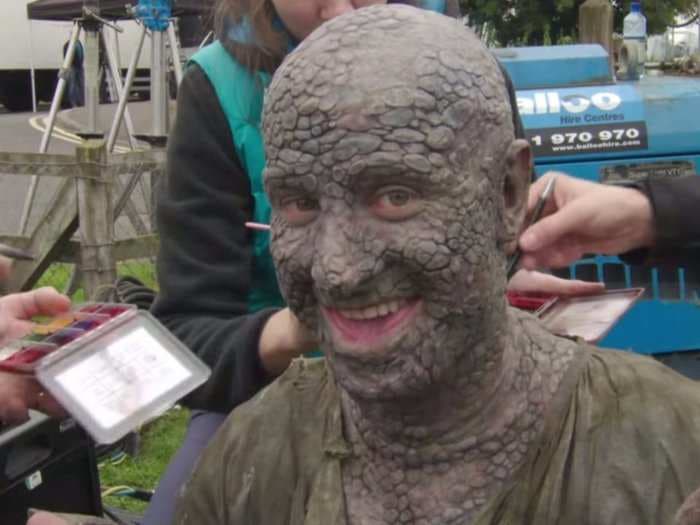 It took about 4 hours to transform stuntmen into stone men for Sunday's 'Game of Thrones'