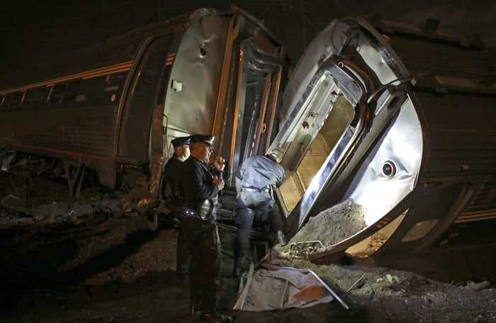 PHOTOS: The horrific scene of the Amtrak Philadelphia crash that killed at least 5