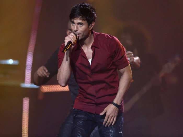 Enrique Iglesias had a bloody run-in with a drone this weekend