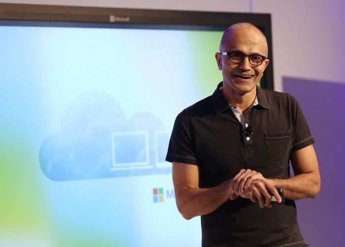 This funny tweet by Microsoft CEO Satya Nadella shows just how much he's changed the company in about a year