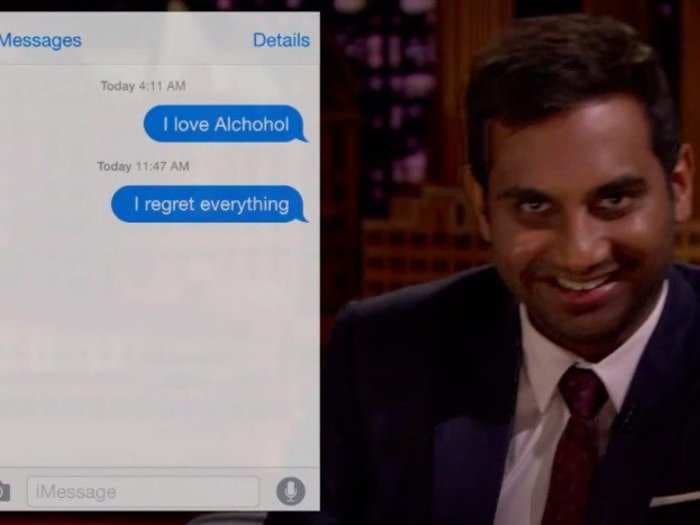 Watch Jimmy Fallon and Aziz Ansari read through the world's most awkward first texts