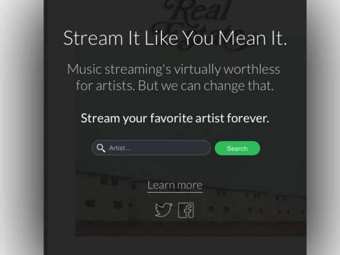 This band's website loops Spotify songs to rack up payments for musicians