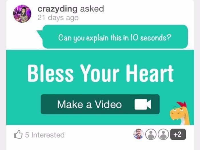 This new app let's people explain slang using 10-second videos, and it gets pretty goofy