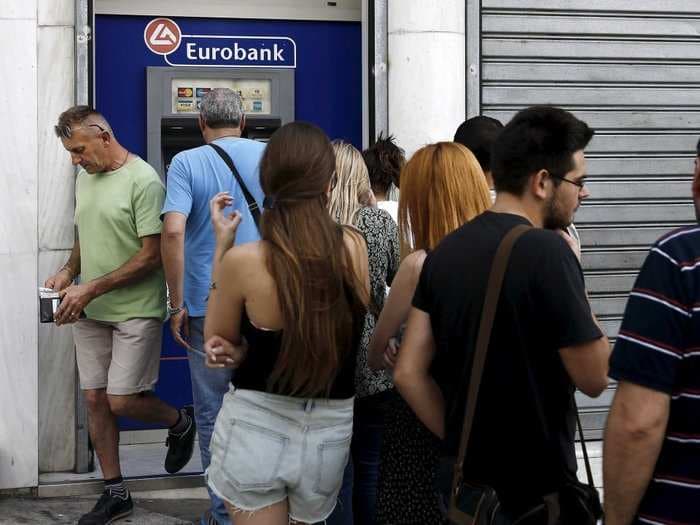 Greek people are using an app to see which ATMs they can get cash from