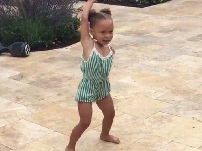 A hilarious video of Riley Curry dancing sums up why she's the NBA's most celebrated toddler