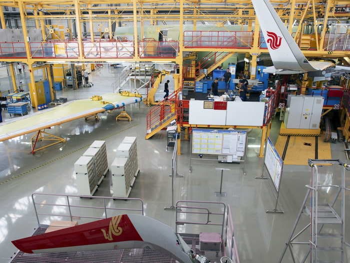 Here's the Chinese factory where Airbus assembles its most popular plane