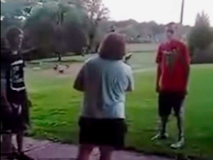 A mom pulled a loaded gun at a group of teenagers who were bullying her son in the park