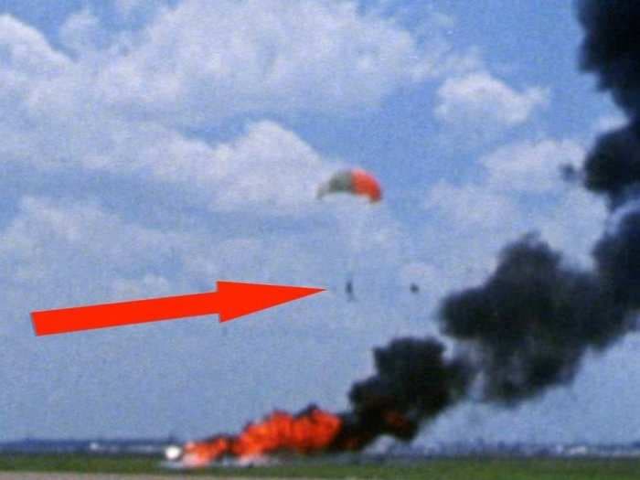 Watch Neil Armstrong narrowly escape this explosive test flight crash one year before his historic trip to the moon