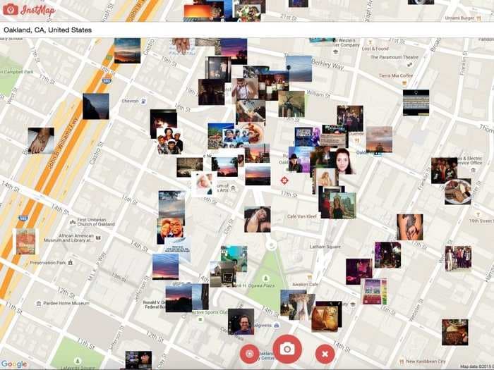 This interactive map shows you all the cool Instagram posts that are popping up around you