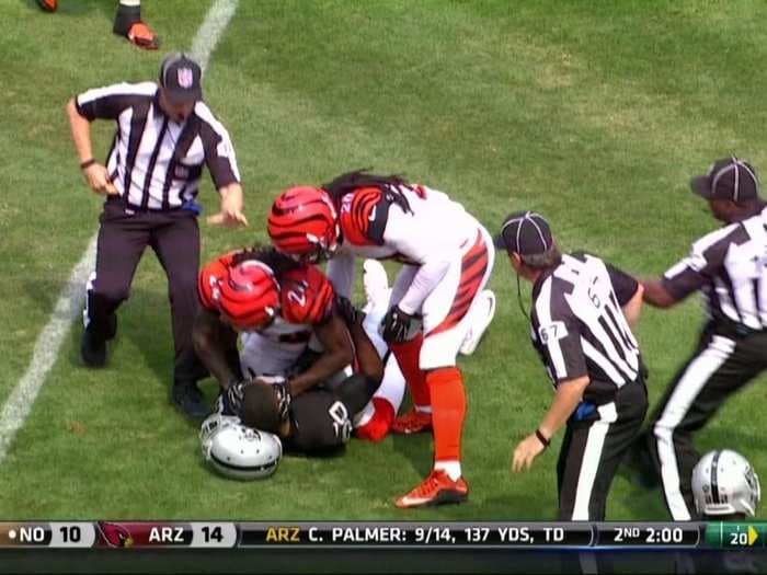 Pacman Jones was fined $35,000 for slamming another player's head into a helmet and his reaction is troubling