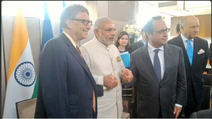 PM Modi meets Bill Gates, David Cameron and Francois Hollande