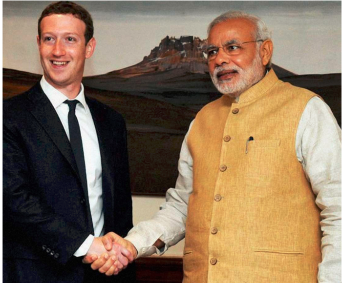 This group is sending Mark Zuckerberg hand
sanitizers to help him remove bloodstains left behind from shaking hands with PM Modi