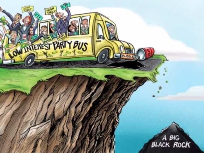 Carl Icahn had a 'low interest rate party bus' cartoon made slamming Larry Fink and Janet Yellen