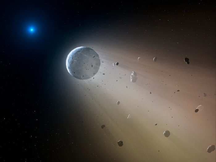 Astronomers discover dead star feeding on a tiny planetoid for the first time