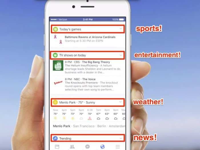 Facebook now wants to be the only thing you look at on your phone
