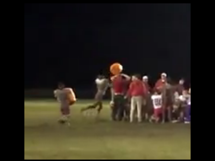 Hilarious video shows a high school football player trying to give his coach a Gatorade bath