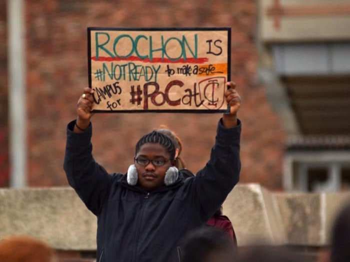Students at another college are protesting racism and calling for their president's resignation