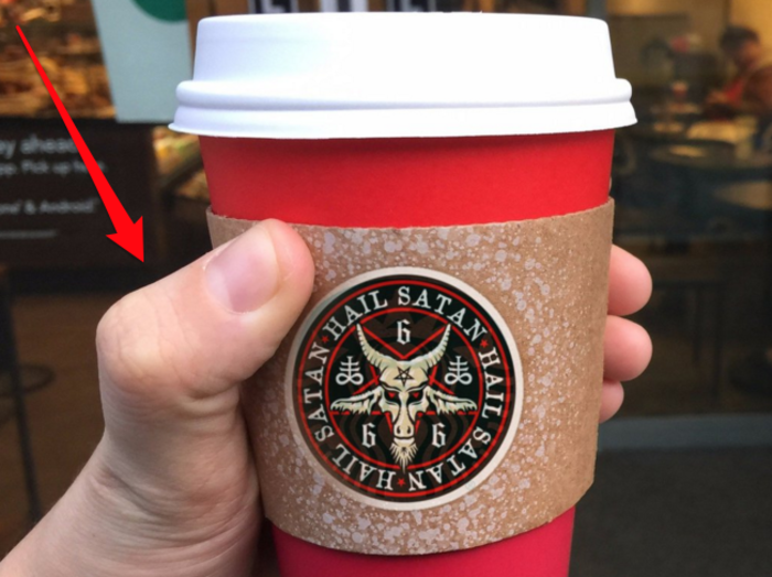 Weird Al Yankovic turned my hand into a hilarious Satanic Starbucks red cup meme