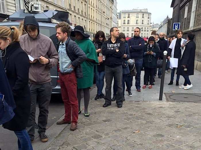 People are queuing in the streets of Paris to give blood after deadly attacks killed at least 127