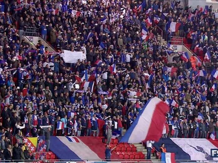 Video of English and French soccer fans singing the French national anthem will give you chills