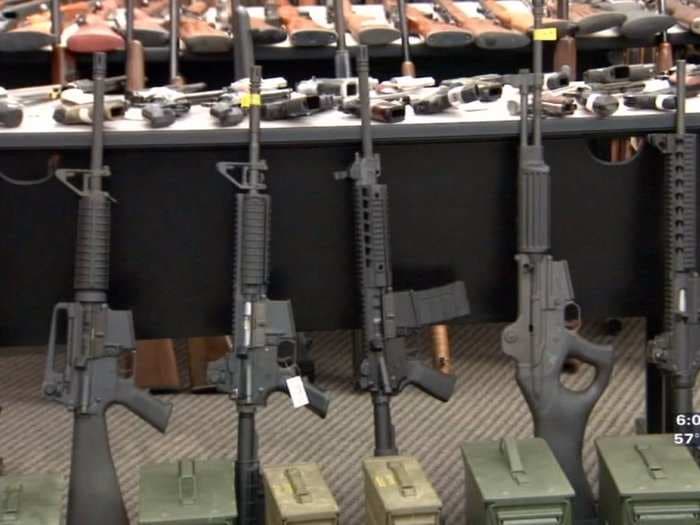 California law enforcement found over 500 illegal guns in a single house