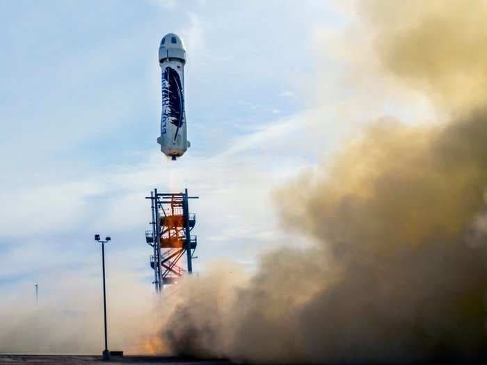Jeff Bezos just launched and landed the world's first reusable suborbital rocket