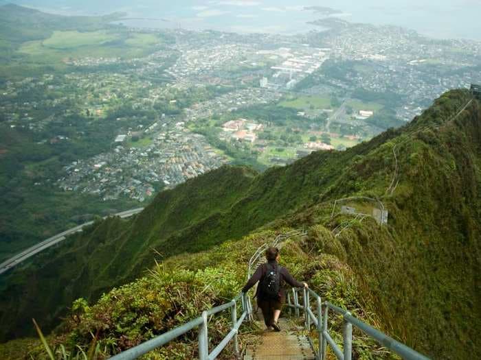Hawaii's breathtaking but illegal 'Stairway To Heaven' is in danger of closing - so now locals want to charge $100 to climb it