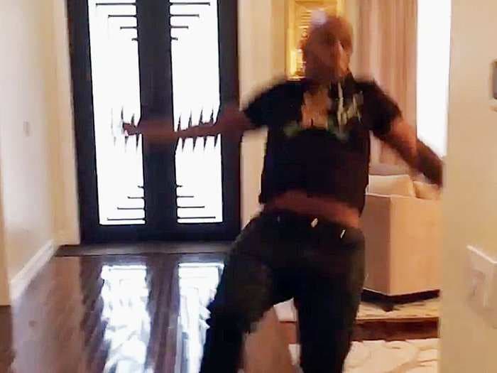 Mike Tyson fell off a hoverboard, and it looked incredibly painful