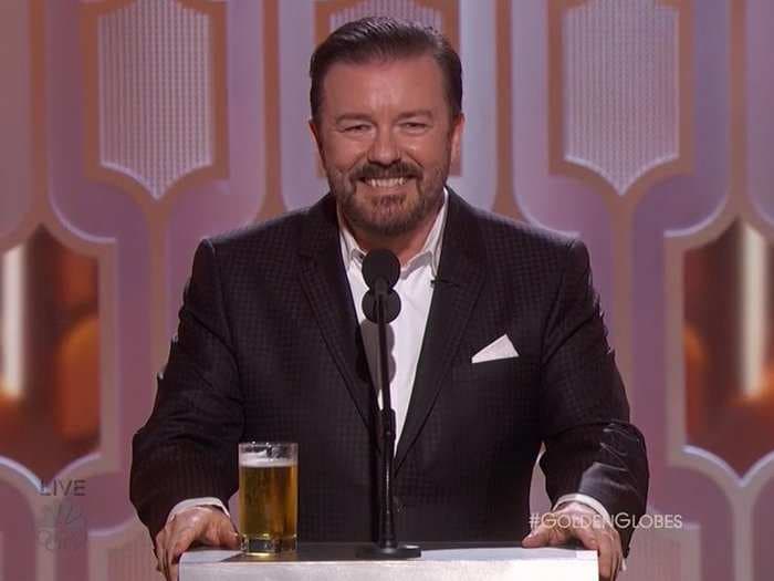 Here are the uncomfortable jokes Ricky Gervais made in his Golden Globes opening monologue