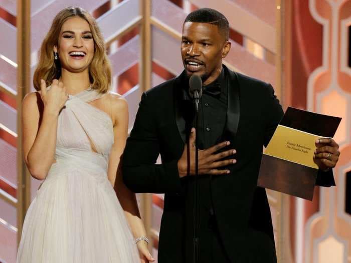 Jamie Foxx just made the perfect Steve Harvey Joke while presenting at the Golden Globes