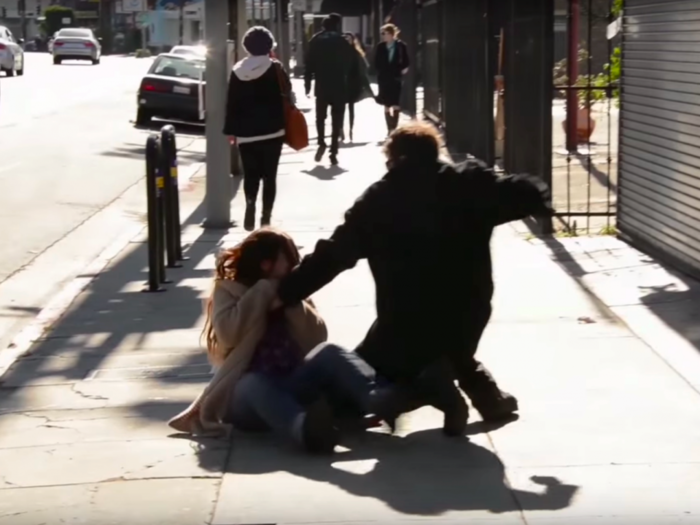 This ad showing a woman being brutally beaten in the street is actually about sheep