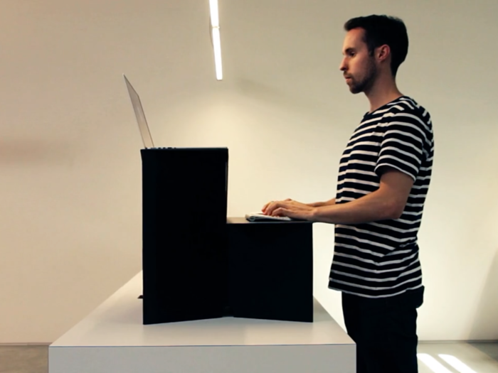The CEO of Hootsuite is now selling $25 cardboard standing desks