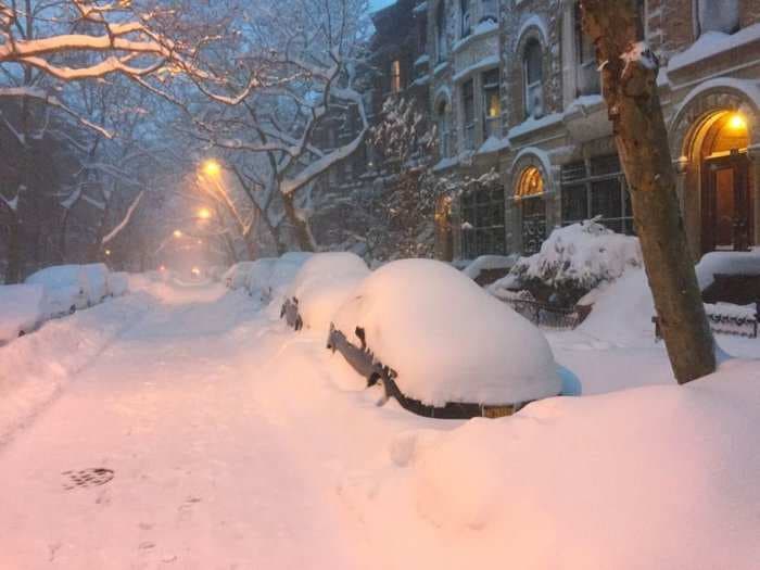 There's actually a lot of snow in New York!