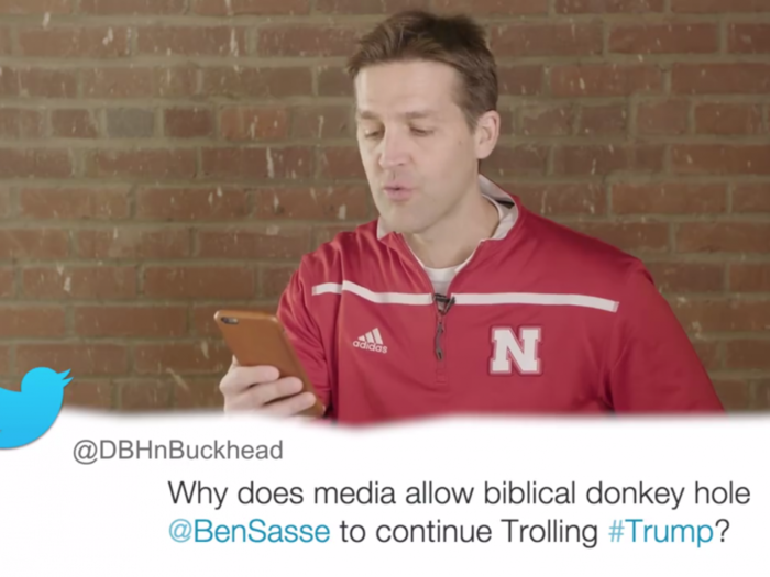 Republican senator reads hilarious 'mean tweets' from Donald Trump supporters