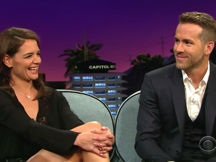 Ryan Reynolds helped Katie Holmes answer an age-old 'Dawson's Creek' question