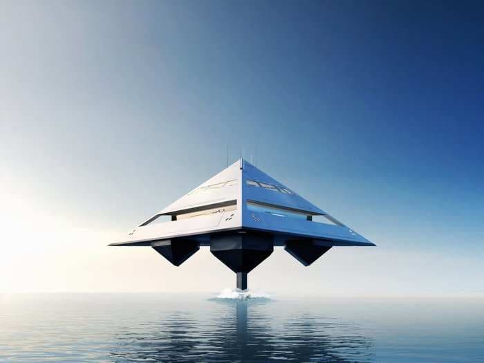 This concept yacht soars above the water and looks like something out of 'Star Trek'