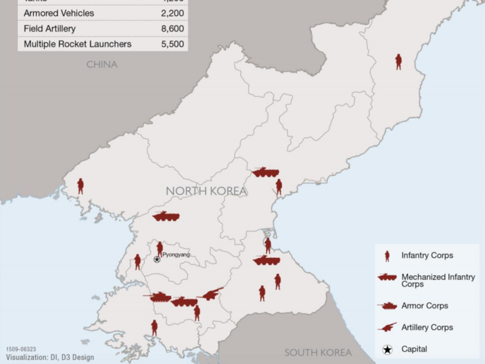 3 maps that outline North Korea's military might