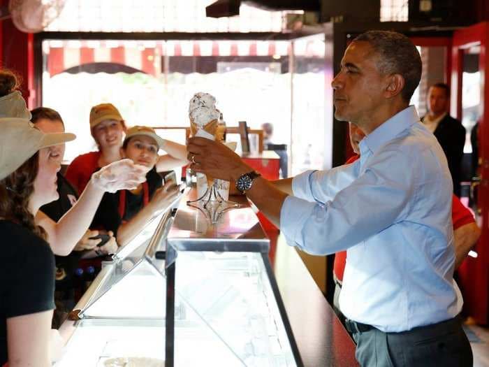 Barack Obama explains what he learned from scooping ice cream as a 16 year old