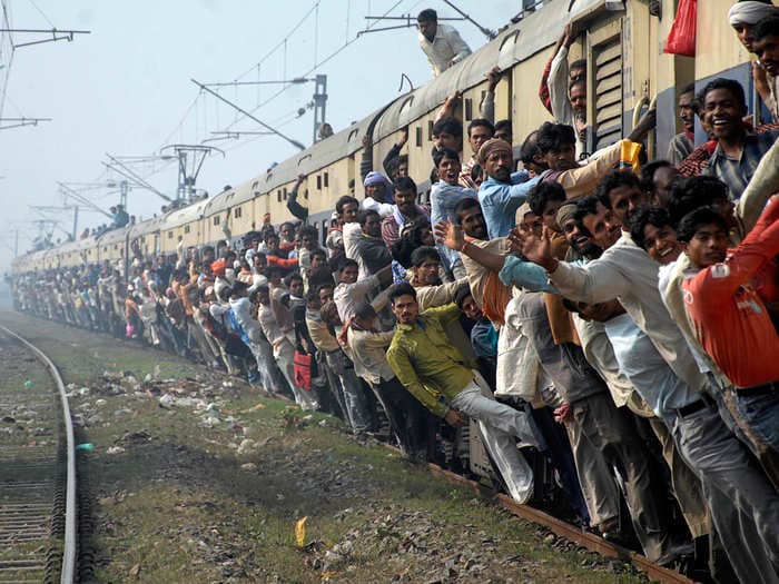 These photos of India's overcrowded railways will make you grateful for your commute