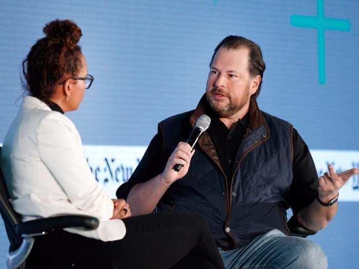 Salesforce founder Marc Benioff explains how Colin Powell's advice helped shape him as CEO