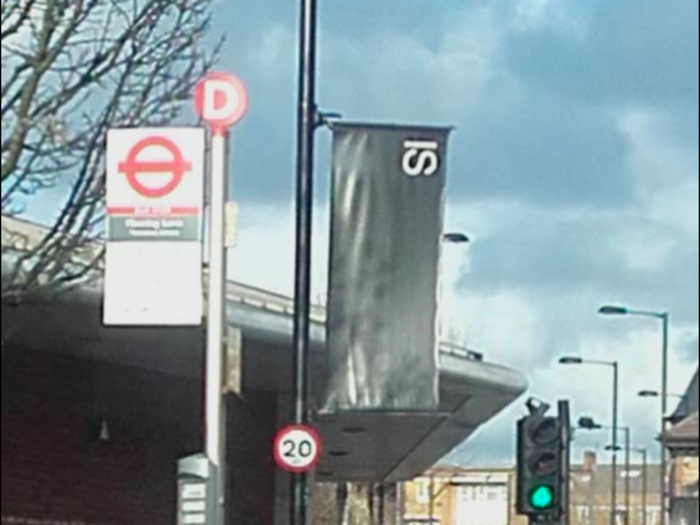  A black 'IS' flag is flying in London after a marketing campaign misjudgment 