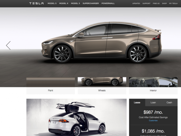 You can now build your dream Tesla Model X online