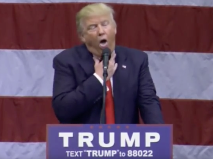 'Like a dog': Donald Trump impersonates Mitt Romney 'choking' in the 2012 election