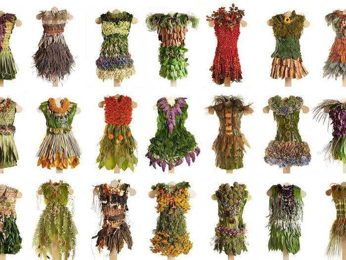 An artist made these stunning dresses and suits out of plants